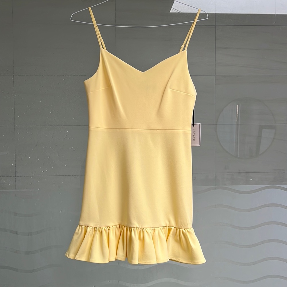 Brand new (tags on!) honeysuckle yellow, 1.STATE, mini dress